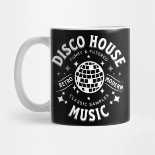 DISCO HOUSE - Retro Modern Disco Ball (white/grey) Mug